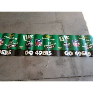Miller Draft Lite Beer NFL Football Sign Game Room Man Cave Bar 49ers 679